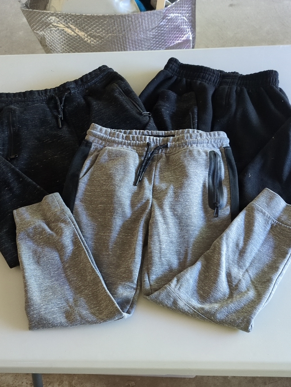 Kids Grey and Black Jogger Pants - Lot Of 3